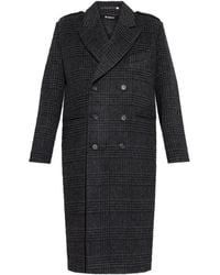 MISBHV - Checked Double-Breasted Coat - Lyst