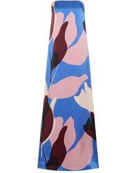 Rebecca Vallance - Mika Strapless Maxi-Jurk Met Abstracte Print - Lyst