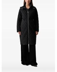 Trussardi - Quilted Hooded Coat - Lyst