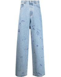 Vetements - Illustration-print baggy Jeans - Lyst