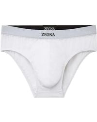 ZEGNA - Logo-Print Cotton Midi Briefs - Lyst