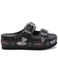 Kurt Geiger - Stud-Embellished Buckle-Fastening Sandals - Lyst