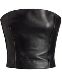 Ralph Lauren - ストラップレス レザートップ - Lyst