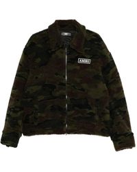 Amiri - Camo Fleece Zip-Up Bomber Jacket - Lyst