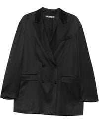 Lutz Huelle - Hero Double-Breasted Satin-Finish Blazer - Lyst