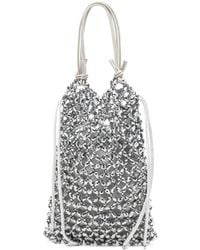 STAUD - Karla Beaded-Mesh Drawstring Tote Bag - Lyst
