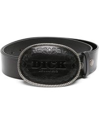 DSquared² - Slogan-debossed Buckled Leather Belt - Lyst