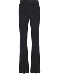 Balmain - Crystal-Embroidered Wool Trousers - Lyst
