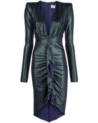 Alexandre Vauthier - Draped Asymmetric Jersey Midi Dress - Lyst