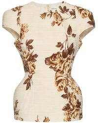 Magda Butrym - Floral Print Blouse - Lyst