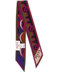 PUCCI - Patterned Silk Bandeau Scarf - Lyst