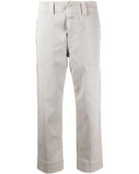 Closed Cropped-Jeans mit hohem Bund - Mehrfarbig