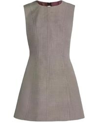 Marni - Houndstooth-Pattern Flared Mini Dress - Lyst