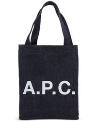 A.P.C. - Small Ninon Frontal-Logo Tote Bag - Lyst