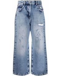 Patrizia Pepe - Cropped-Jeans im Distressed-Look - Lyst