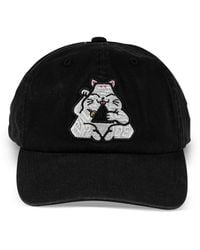 Palace Claw Furry Trucker Logo-Detail Baseball Hat in Black for