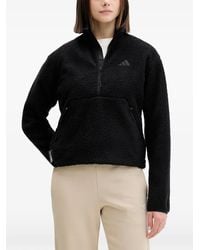 adidas - City Tech High Pile Fleece-Texture Sweatshirt - Lyst