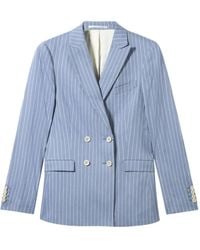 Brooks Brothers - Pinstriped Linen-Blend Blazer - Lyst