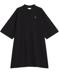 Maison Kitsuné - Polo-Neck Cotton Mini Dress - Lyst