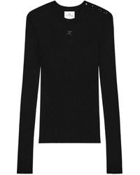 Courreges - Logo-Embroidered Ribbed Jumper - Lyst