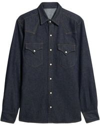 Fortela - Ntex Front-Pockets Denim Shirt - Lyst