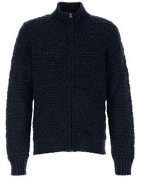 Canali - Cable-Knit Zip-Up Cardigan - Lyst