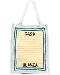 Casablancabrand - Logo-embroidered Crochet Tote Bag - Lyst
