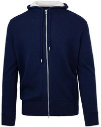Eleventy - Hooded Zip-Up Cashmere Sweater - Lyst