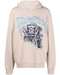 Philipp Plein - Skull-Print Long-Sleeve Hoodie - Lyst