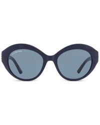 Balenciaga - Bb0133 Oval-Frame Sunglasses - Lyst