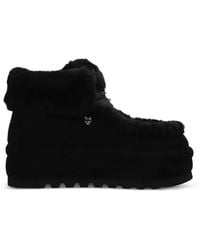 Naked Wolfe - Bambi Shearling-Trim Suede Ankle Boots - Lyst