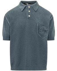 DSquared² - Silk And Nylon Blend Crew Neck Polo - Lyst