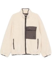 Maison Kitsuné - Fleece-Texture Panelled Jacket - Lyst