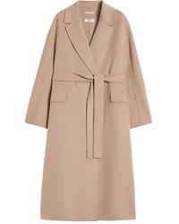 Max Mara - Abrigo con cinturón y solapa de muesca - Lyst