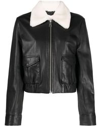 Dorothee Schumacher - Shearling-collar Leather Jacket - Lyst