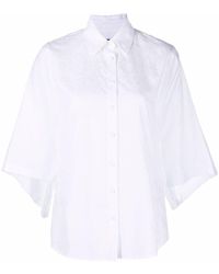 FEDERICA TOSI - Flared-sleeves Cotton Shirt - Lyst