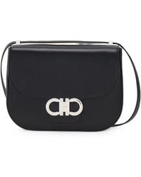 Ferragamo - Double Gancini North-South Crossbody Bag (Xs) - Lyst