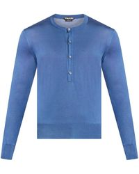 Tom Ford - Henley-Oberteil Aus Seide - Lyst