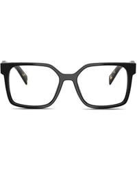 Prada - Brille Mit Eckigem Gestell - Lyst