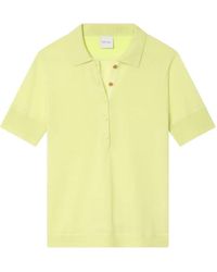 Paul Smith - Merino Wool-Blend Lime Polo Shirt - Lyst