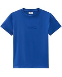Woolrich - Logo-Embroidered Cotton T-Shirt - Lyst