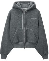 Alexander Wang - Shrunken Zip-Up Hoodie - Lyst