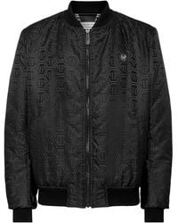 Philipp Plein - Monogram-Jacquard Bomber Jacket - Lyst