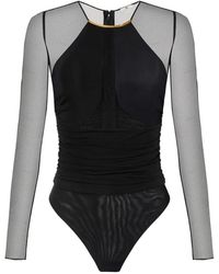 Elisabetta Franchi - Lightweight Jersey With Jewel Detail Bodysuit - Lyst