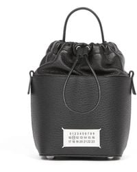 Maison Margiela - Small 5Ac Grained Leather Bucket Bag - Lyst