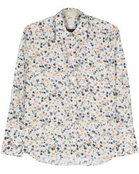 Paul Smith - Floral-print Poplin Shirt - Lyst