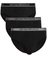 Emporio Armani - Logo-Waistband Briefs (Set Of Three) - Lyst