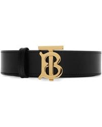 Burberry - Reversible Leather Tb Belt - Lyst