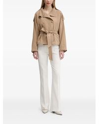 HUGO - Trench Doppiopetto Con Cintura - Lyst