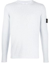 maglioncino stone island bianco